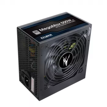 Zalman ZM500-TXII V2 MegaMax 80PLUS 230V EU STANDARD sertifikuotas aukšto efektyvumo PCI-E maitinimo blokas 500 W 20+4 pin ATX juodas