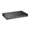 Zyxel GS1900-48HPv2 valdomas L2 Gigabit Ethernet jungiklis su PoE (juodas)