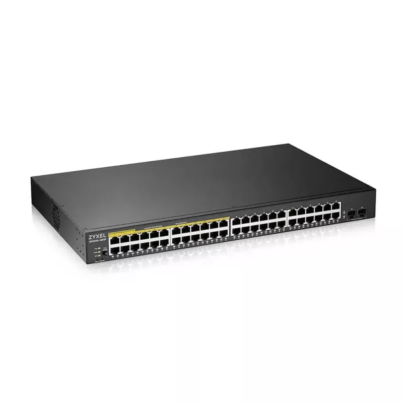 Zyxel GS1900-48HPv2 valdomas L2 Gigabit Ethernet jungiklis su PoE (juodas)