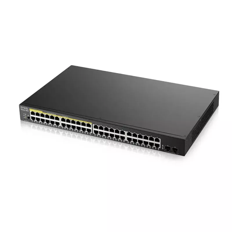 Zyxel GS1900-48HPv2 valdomas L2 Gigabit Ethernet jungiklis su PoE (juodas)