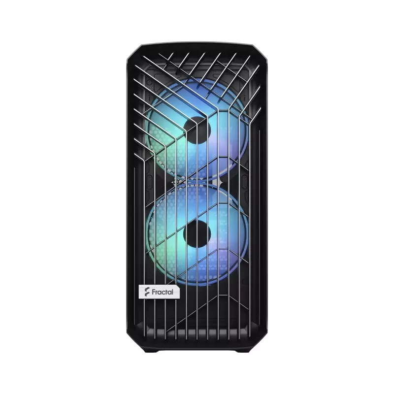 PC korpusas Fractal Design Torrent Tower Black – ATX/EATX/ITX, 2x180mm priekiniai ventiliatoriai, 2x3,5 colio ir 4x2,5 colio diskų vietos, grūdintas stiklas
