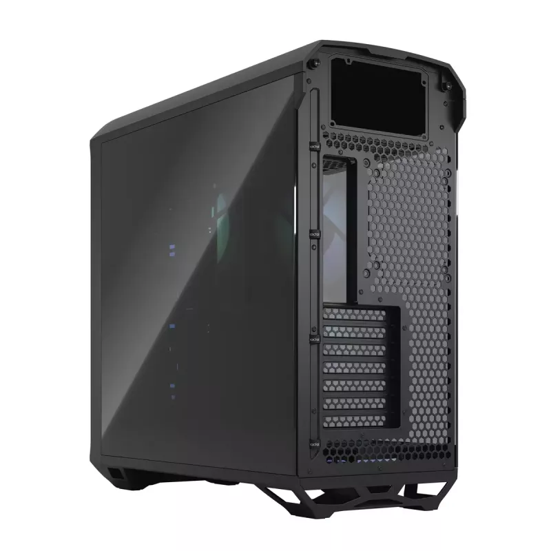 PC korpusas Fractal Design Torrent Tower Black – ATX/EATX/ITX, 2x180mm priekiniai ventiliatoriai, 2x3,5 colio ir 4x2,5 colio diskų vietos, grūdintas stiklas