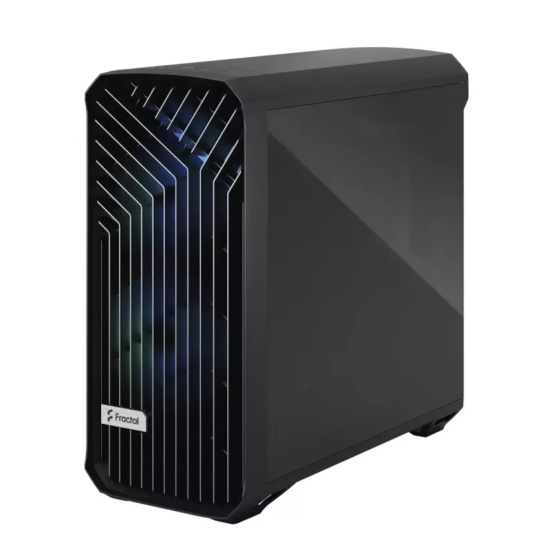 PC korpusas Fractal Design Torrent Tower Black – ATX/EATX/ITX, 2x180mm priekiniai ventiliatoriai, 2x3,5 colio ir 4x2,5 colio diskų vietos, grūdintas stiklas