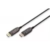 DIGITUS DisplayPort AOC hibridinis šviesolaidinis laidas M/M UHD 8K@60Hz, CE, juodas 15m