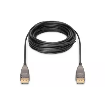 DIGITUS DisplayPort AOC hibridinis šviesolaidinis laidas M/M UHD 8K@60Hz, CE, juodas 15m