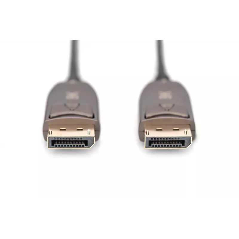 DIGITUS DisplayPort AOC hibridinis šviesolaidinis laidas M/M UHD 8K@60Hz, CE, juodas 15m