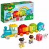 LEGO DUPLO skaičių traukinukas 10954 – ankstyvojo mokymosi traukinys su sunumeruotais vagonėliais skaičiavimui ir rūšiavimui