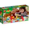 LEGO DUPLO skaičių traukinukas 10954 – ankstyvojo mokymosi traukinys su sunumeruotais vagonėliais skaičiavimui ir rūšiavimui
