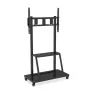 Nešiojamas plokščiaekranis grindinis stovas TECHLY Signage Display Mount ICA-TR30 – 55–100 colių, VESA 1200x600, 150 kg, ratukai, juodas