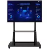 Nešiojamas plokščiaekranis grindinis stovas TECHLY Signage Display Mount ICA-TR30 – 55–100 colių, VESA 1200x600, 150 kg, ratukai, juodas