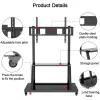 Nešiojamas plokščiaekranis grindinis stovas TECHLY Signage Display Mount ICA-TR30 – 55–100 colių, VESA 1200x600, 150 kg, ratukai, juodas