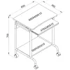 Stalas kompiuteriui TECHLY Compact ICA-TB S005 – kompaktiškas stalas, MDF stalviršis, ištraukiama lentyna klaviatūrai, ratukai, 600×450×750 mm, ąžuolinis
