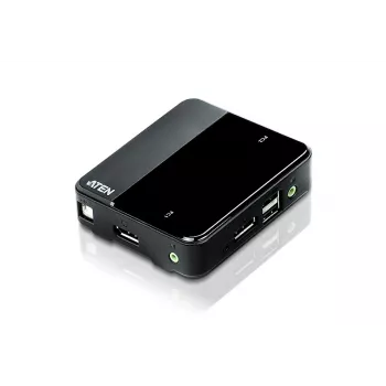ATEN CS782DP 2 prievadų USB 4K DisplayPort 1.2 KVM jungiklis su KVM kabeliais