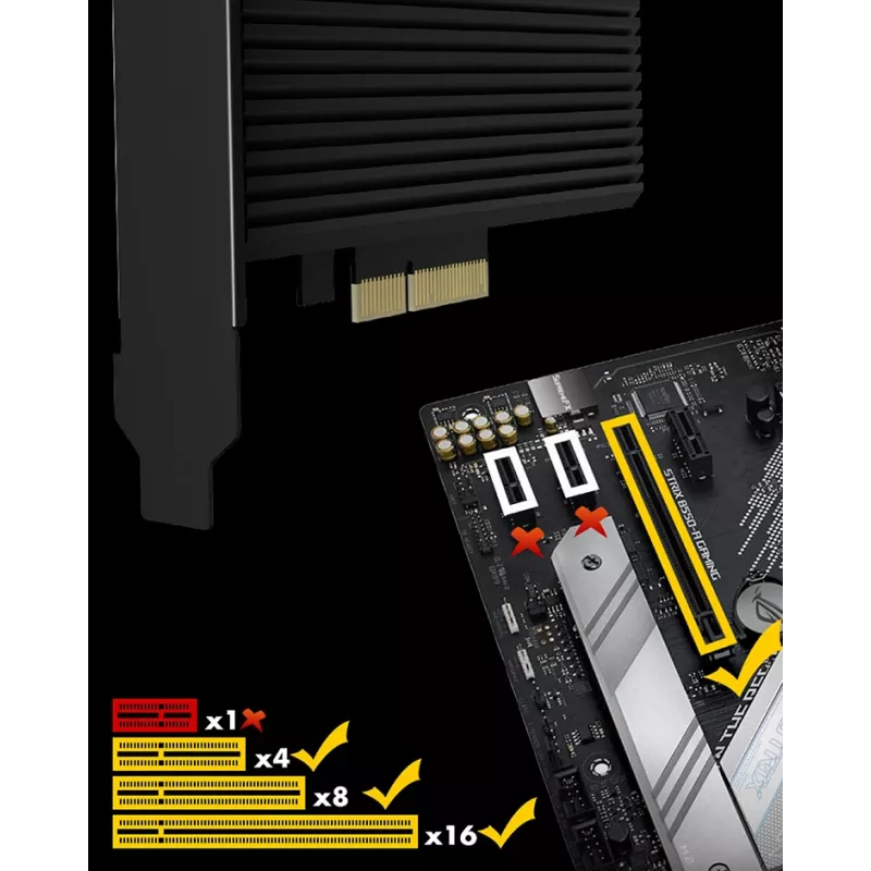 ICY BOX IB-PCI208-HS vidinė M.2 adapterio kortelė