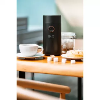 Kavos malūnėlis su plieniniais girnomis Adler AD 4446bg – 150 W, 75 g, juodas