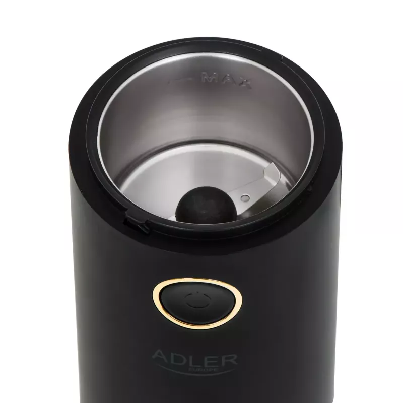 Kavos malūnėlis su plieniniais girnomis Adler AD 4446bg – 150 W, 75 g, juodas