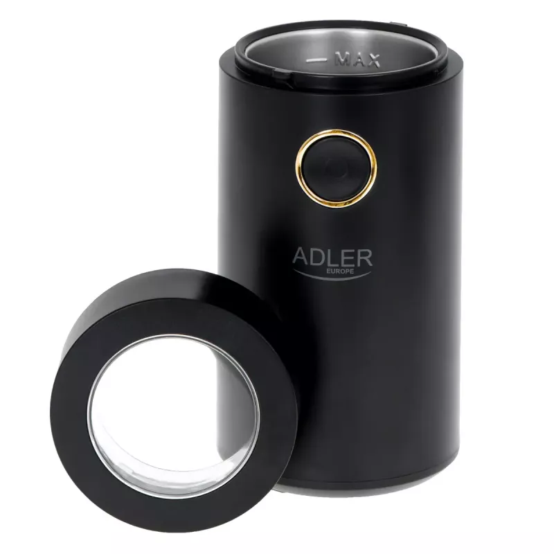 Kavos malūnėlis su plieniniais girnomis Adler AD 4446bg – 150 W, 75 g, juodas