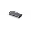 ICY BOX IB-DK4040-CPD Laidinis USB 3.2 Gen 1 (3.1 Gen 1) Type-C dokų stotelė, antracitinė, juoda