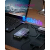 ICY BOX IB-DK4040-CPD Laidinis USB 3.2 Gen 1 (3.1 Gen 1) Type-C dokų stotelė, antracitinė, juoda