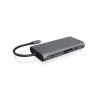 ICY BOX IB-DK4040-CPD Laidinis USB 3.2 Gen 1 (3.1 Gen 1) Type-C dokų stotelė, antracitinė, juoda