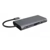 ICY BOX IB-DK4040-CPD Laidinis USB 3.2 Gen 1 (3.1 Gen 1) Type-C dokų stotelė, antracitinė, juoda