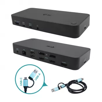 i-tec USB 3.0 / USB-C / Thunderbolt 3x 4K dokų stotelė su Power Delivery 100W