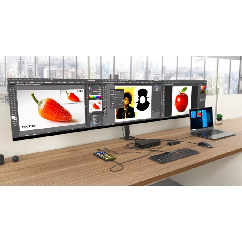 i-tec USB 3.0 / USB-C / Thunderbolt 3x 4K dokų stotelė su Power Delivery 100W