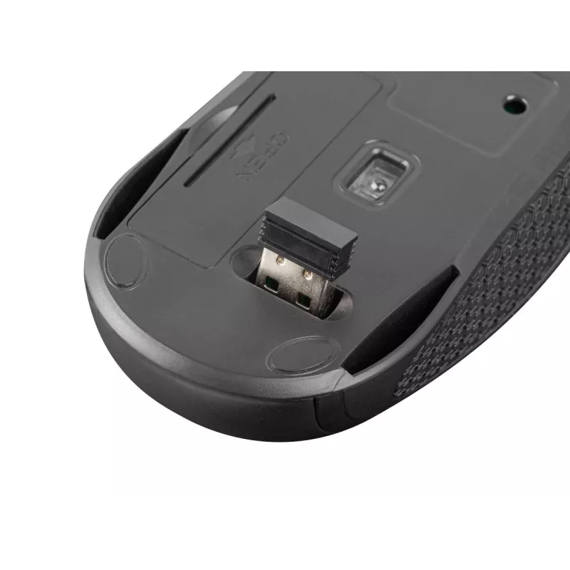 Belaidė optinė pelė NATEC Jay 2 RF — 2,4 GHz, 1600 DPI, ambidekstrinė, 4 mygtukai, juoda