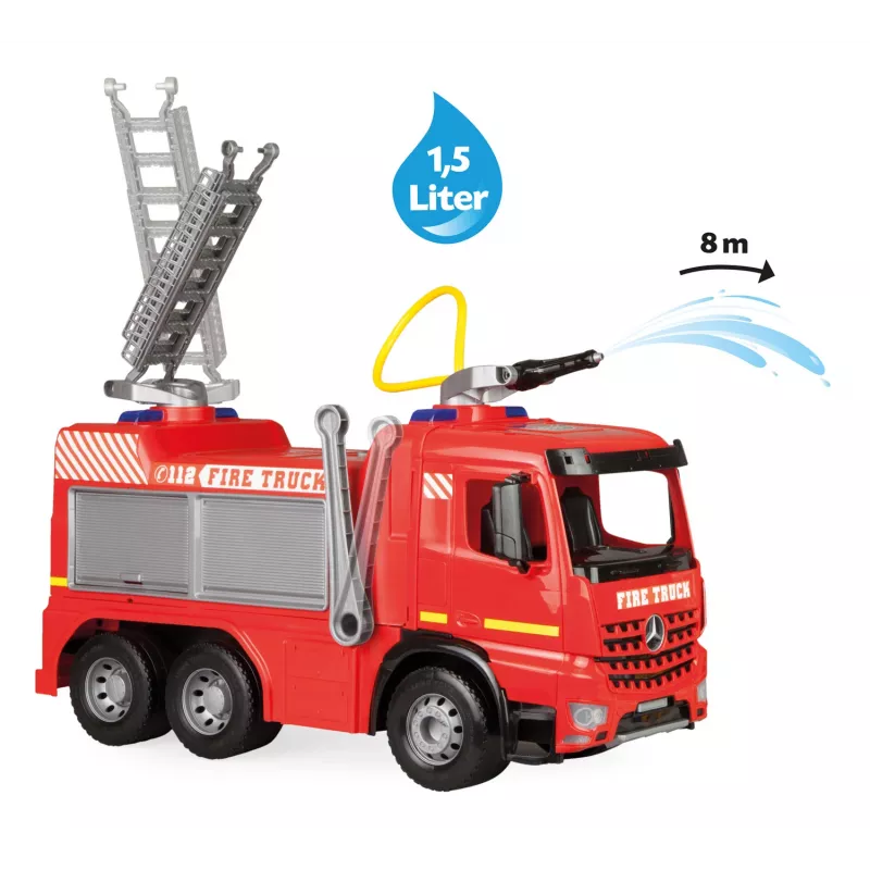 Lena GIGA TRUCKS važinėjamas gaisrinis automobilis Arocs, 3 m., įvairiaspalvis