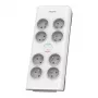 Philips SPN7080WA/60 apsauginis filtras nuo viršįtampių, baltas, 8 kištukiniai lizdai, 2 m