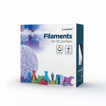 GEMBIRD ABS gijos – sidabrinė – 1,75 mm – 1 kg