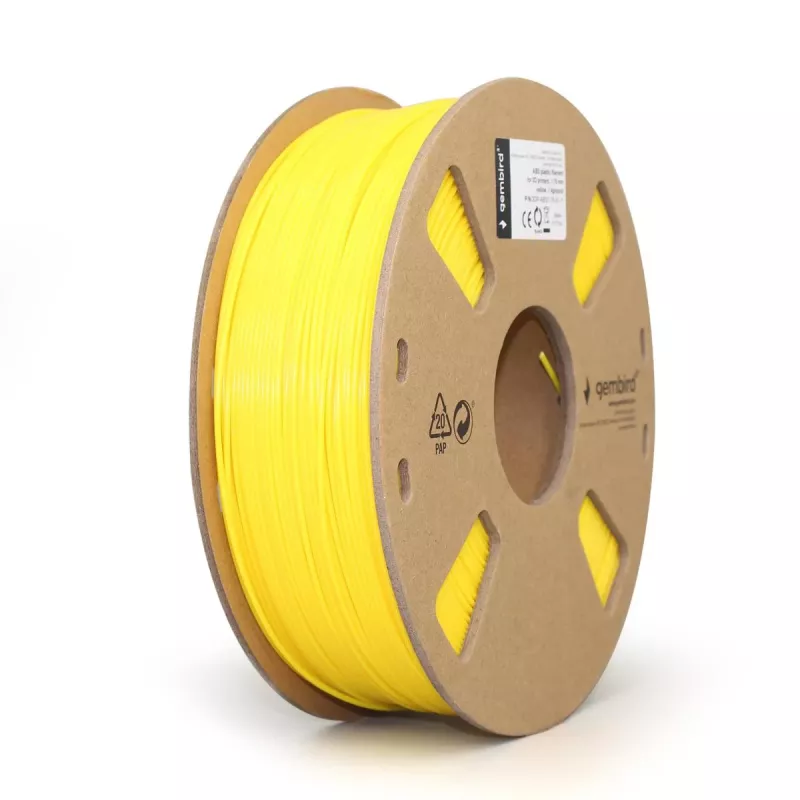 3D spausdinimo medžiaga ABS Gembird 3DP-ABS1.75-01-Y geltona (1 kg)