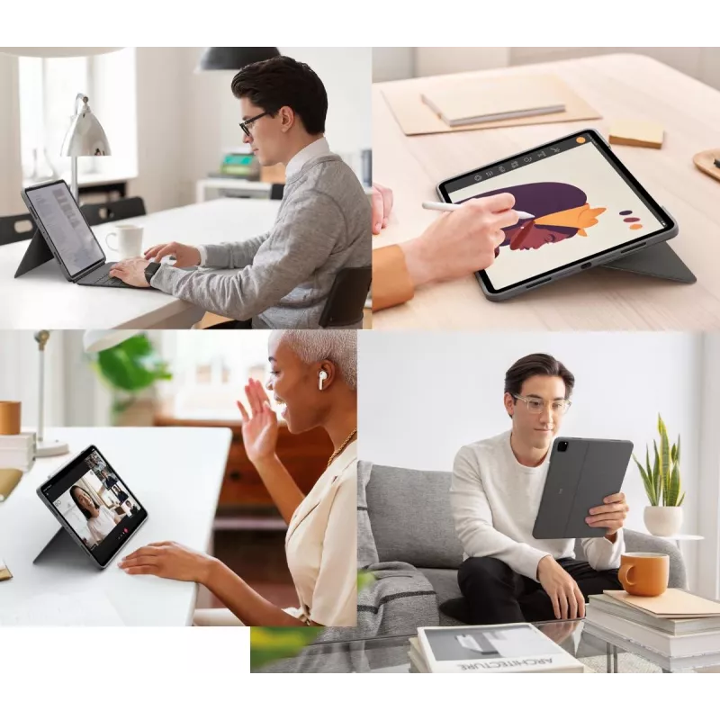 LOGITECH Combo Touch - iPad Pro 12,9 colio (5-osios kartos) - anglų QWERTY