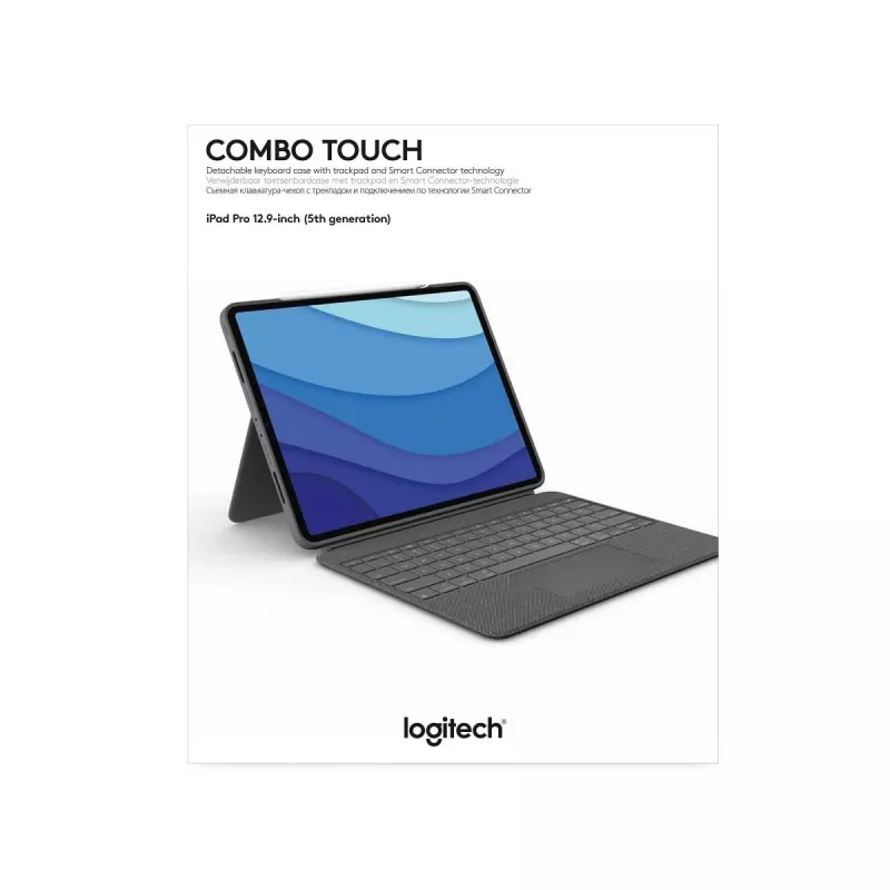 LOGITECH Combo Touch - iPad Pro 12,9 colio (5-osios kartos) - anglų QWERTY
