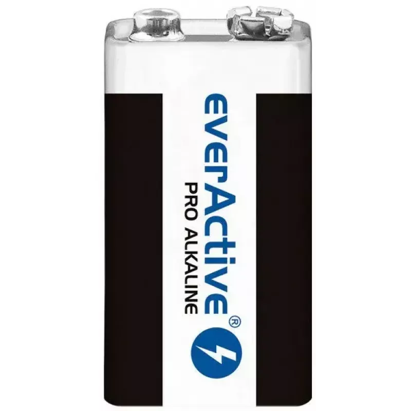 Šarminė baterija 9V everActive EV6LR61-PRO, 9 V, 650 mAh, 26,4×48,5×16 mm, 1 vnt.