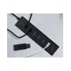 ICY BOX IB-HUB1700-U3 USB 3.2 Gen 1 (3.1 Gen 1) Type-A 5000 Mbit/s juodas USB šakotuvas
