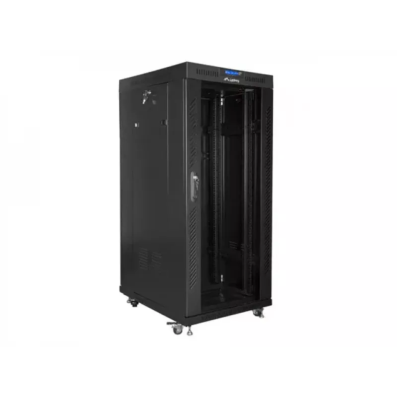 Laisvai pastatomas serverinis stovas Lanberg FF01-6827-12BL 27U, 19 inch, 800 kg