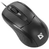 Laidinė optinė pelė DEFENDER MB-580 USB Type-A, ambidekstrinė, 1000 DPI, 3 mygtukai, juoda
