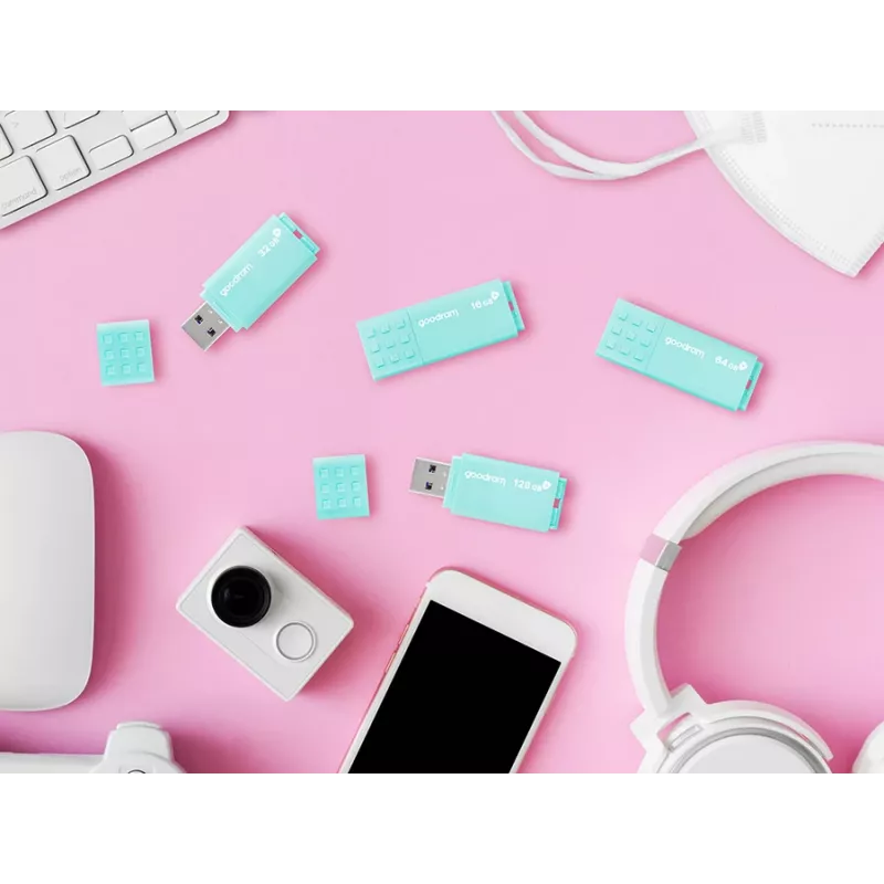 USB atmintukas GOODRAM UME3 32 GB USB Type-A 3.2 Gen 1 – turkio spalvos, 60 MB/s skaitymas, 20 MB/s rašymas