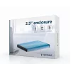 Gembird EE2-U3S-3-B išorinis HDD korpusas — 2,5 colio, SATA, Mini-USB A, iki 7 TB, mėlynas