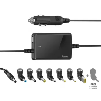 Hama Slim & Light nešiojamojo kompiuterio automobilinis įkroviklis 70 W, juodas