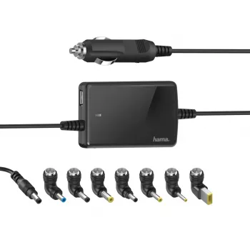 Hama Slim & Light nešiojamojo kompiuterio automobilinis įkroviklis 70 W, juodas