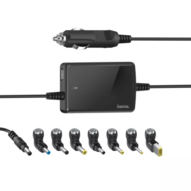 Hama Slim & Light nešiojamojo kompiuterio automobilinis įkroviklis 70 W, juodas
