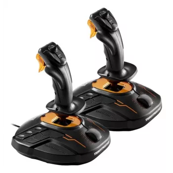 Thrustmaster T.16000M FCS SPACE SIM DUO Juoda, Oranžinė USB Vairasvirtė Analoginė / Skaitmeninė PC