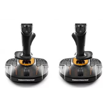 Thrustmaster T.16000M FCS SPACE SIM DUO Juoda, Oranžinė USB Vairasvirtė Analoginė / Skaitmeninė PC