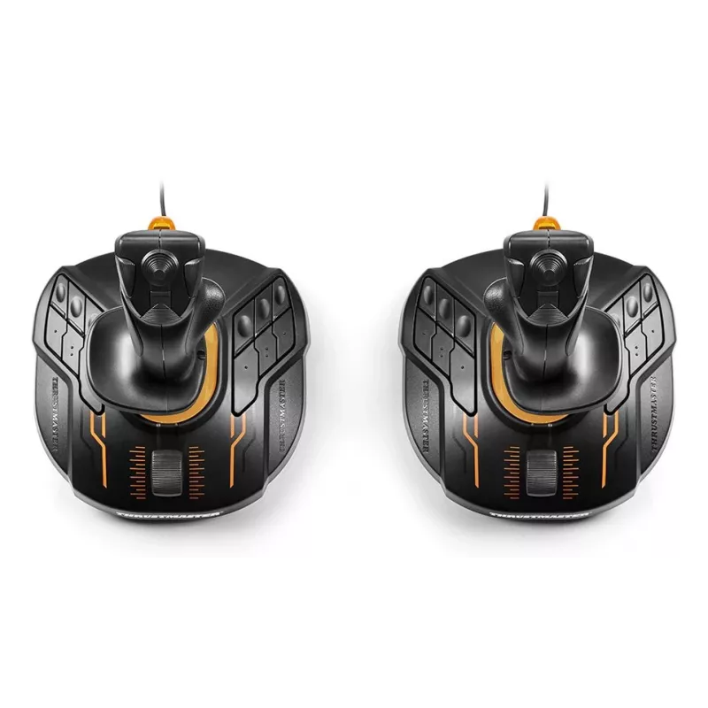 Thrustmaster T.16000M FCS SPACE SIM DUO Juoda, Oranžinė USB Vairasvirtė Analoginė / Skaitmeninė PC