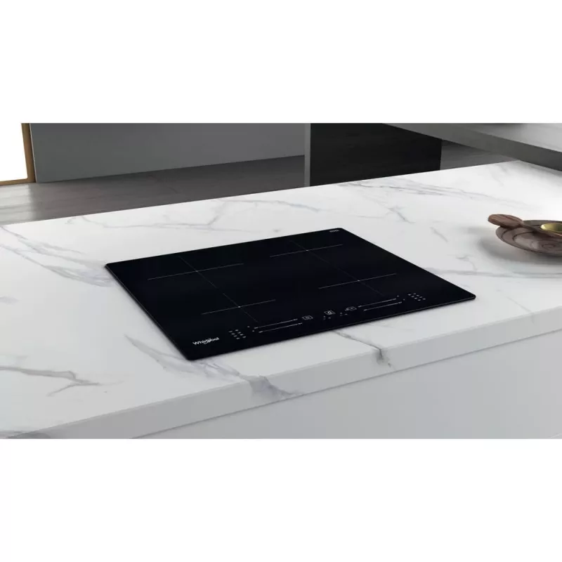 Whirlpool WS S4060 BF įmontuojama indukcinė kaitlentė, juoda, 60 cm, 4 zonos