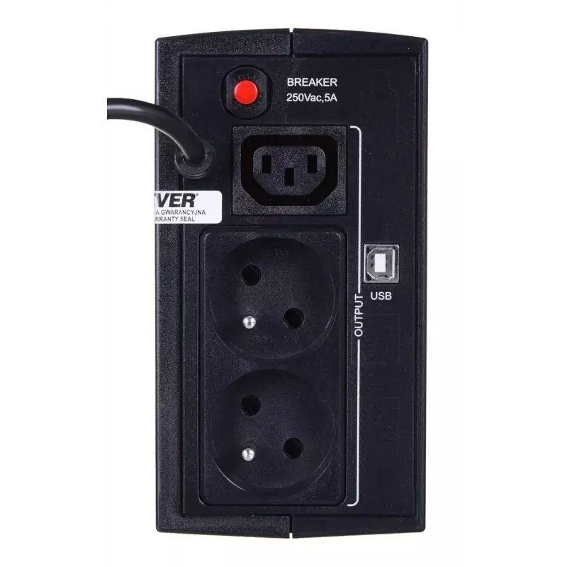 Nepertraukiamo maitinimo šaltinis EVER DUO 550 PL AVR USB 550VA, 0,55 kVA / 330 W, Line-Interactive, 3×C13 lizdai, 12V 5Ah baterija