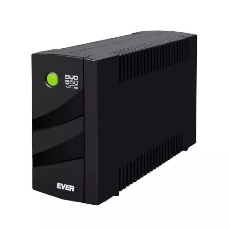 Nepertraukiamo maitinimo šaltinis EVER DUO 550 PL AVR USB 550VA, 0,55 kVA / 330 W, Line-Interactive, 3×C13 lizdai, 12V 5Ah baterija