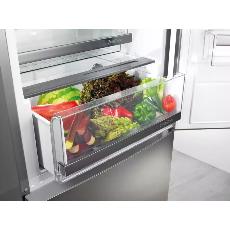 Šaldytuvas su šaldikliu Gorenje NRK6192AS4, 304 L (šaldytuvas 207 L / šaldiklis 97 L), No Frost, pilkas